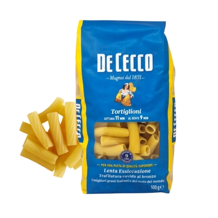 De Cecco Tortiglioni No.23 Makaron z Semoliny Durum 500g - Klasyczna Włoska Pasta al Dente